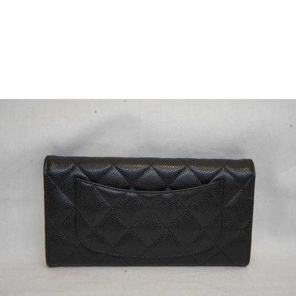 Chanel Skin Clutch Matelassé Long Caviar Classic Black Flap - Picture 1 of 6